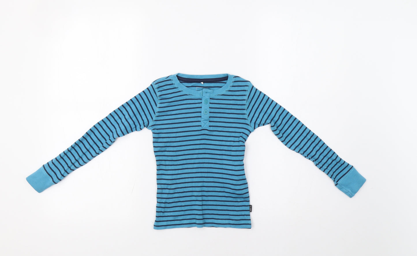 name it Girls Blue Striped  Pullover T-Shirt Size 5-6 Years