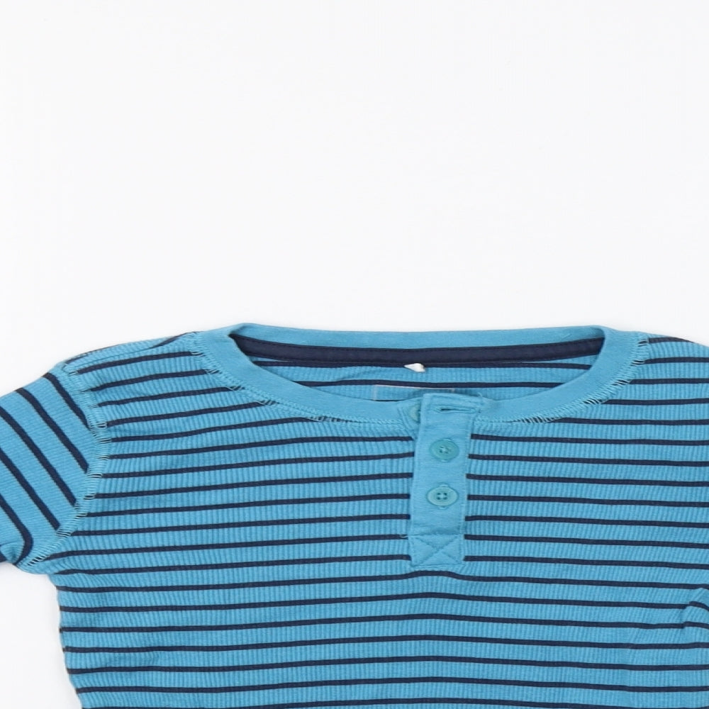 name it Girls Blue Striped  Pullover T-Shirt Size 5-6 Years