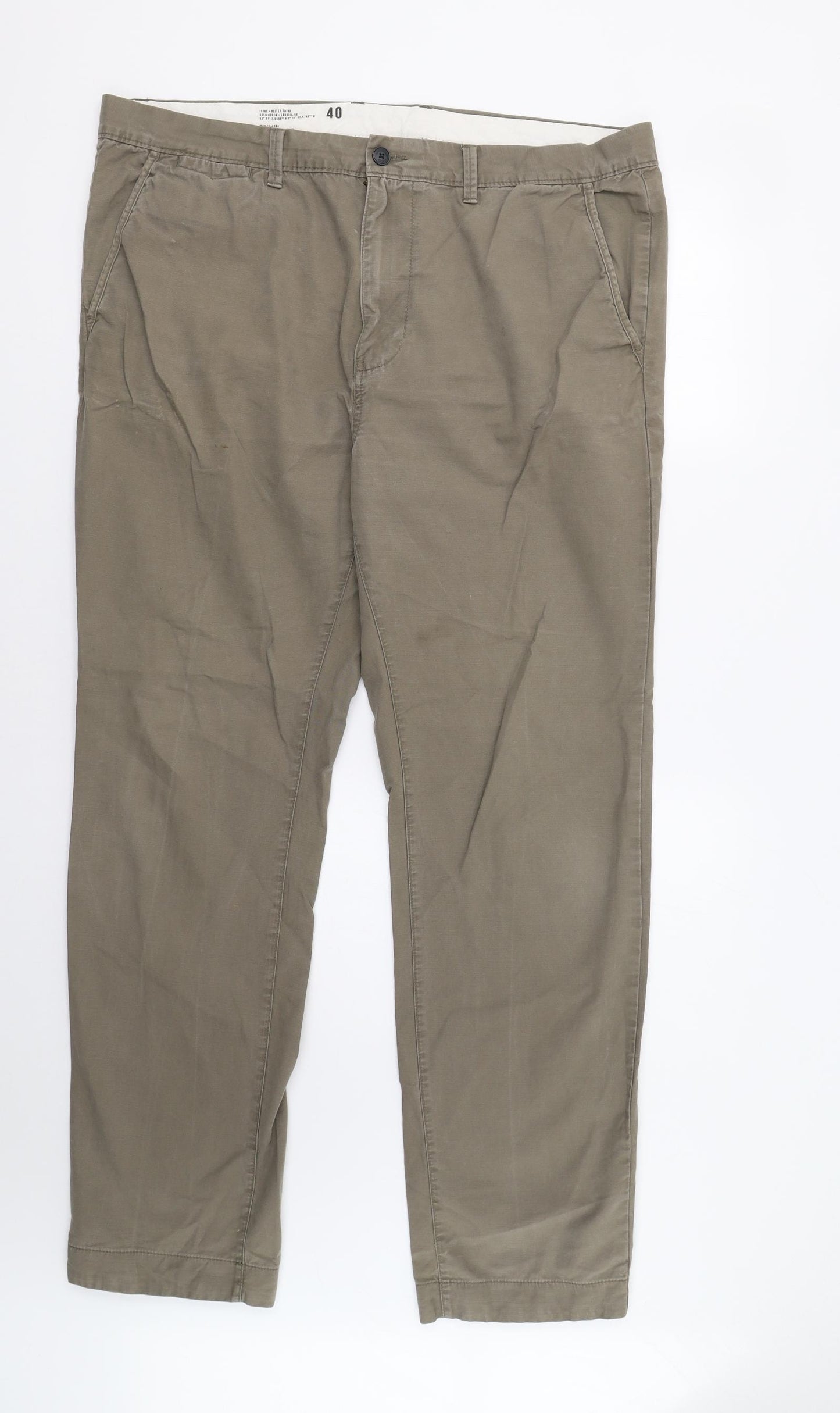 M&S Mens Beige   Chino Trousers Size 40 L33 in