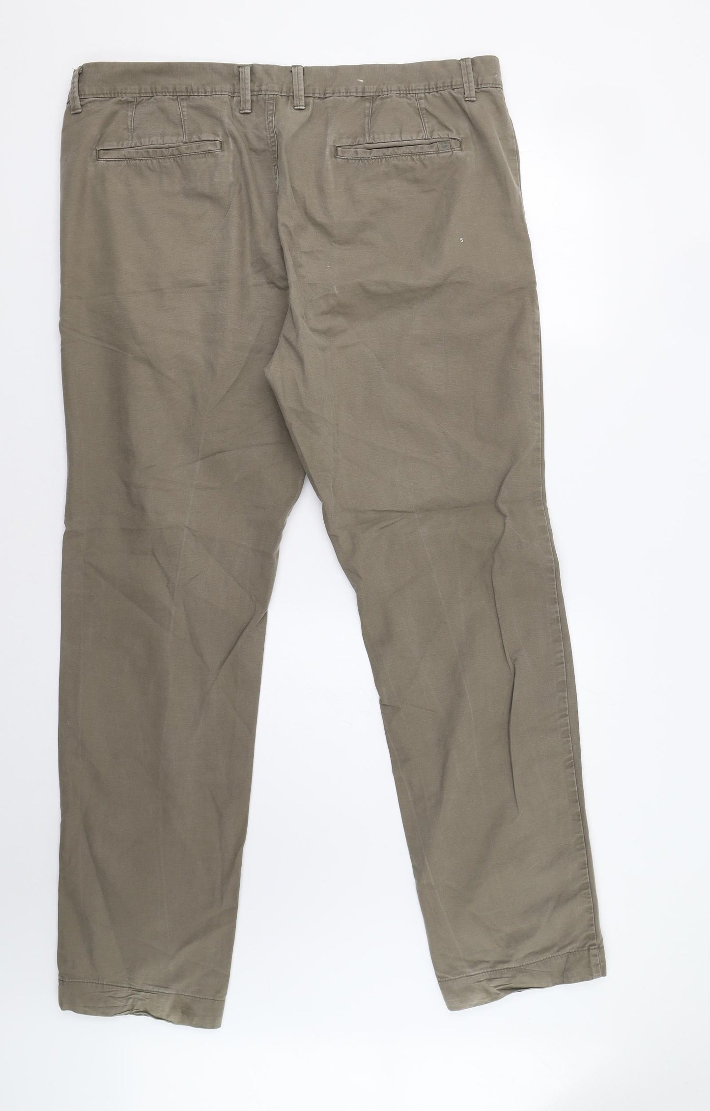 M&S Mens Beige   Chino Trousers Size 40 L33 in
