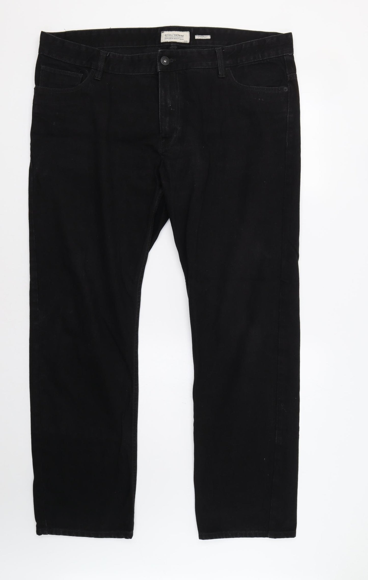 Matalan Mens Black   Straight Jeans Size 40 L32 in