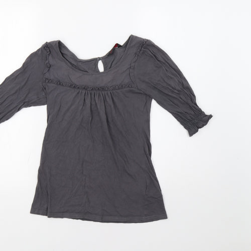 Miss Selfridge Womens Grey   Basic Blouse Size 8