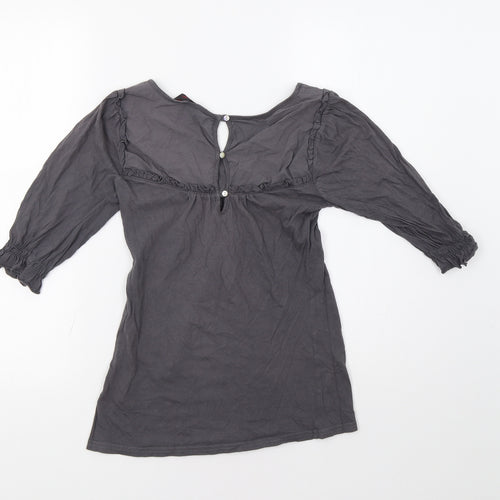Miss Selfridge Womens Grey   Basic Blouse Size 8