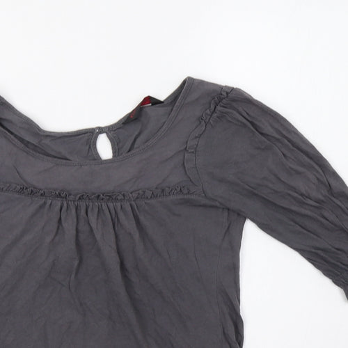 Miss Selfridge Womens Grey   Basic Blouse Size 8