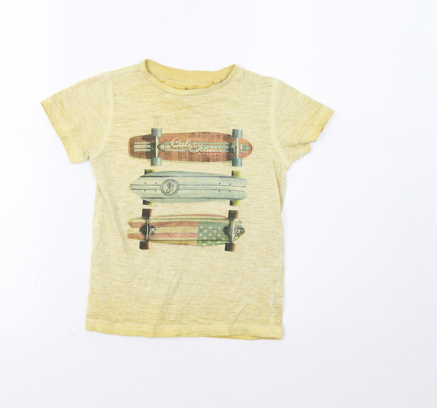 NEXT Boys Yellow   Basic T-Shirt Size 5 Years  - Skate