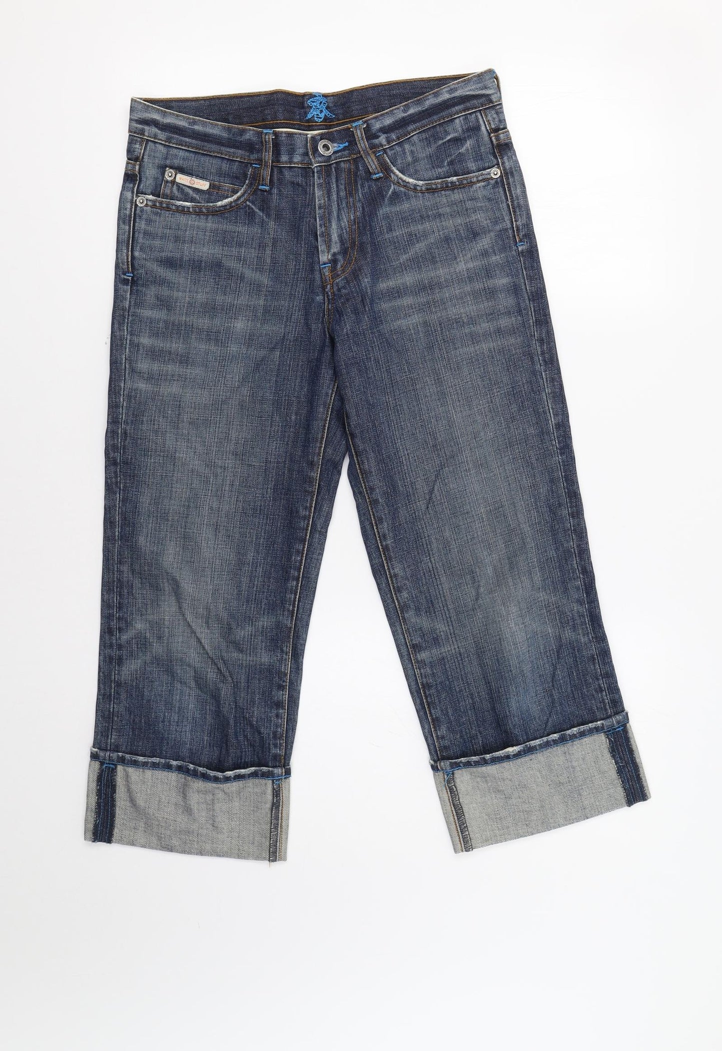White Stuff Womens Blue   Cropped Jeans Size S L21 in