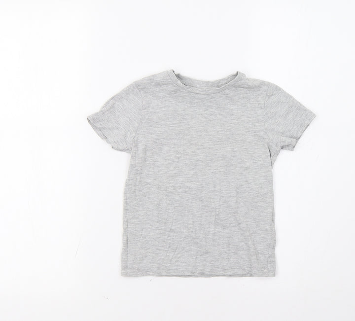 M&S Girls Grey Basic Polo Size 3-4 Years