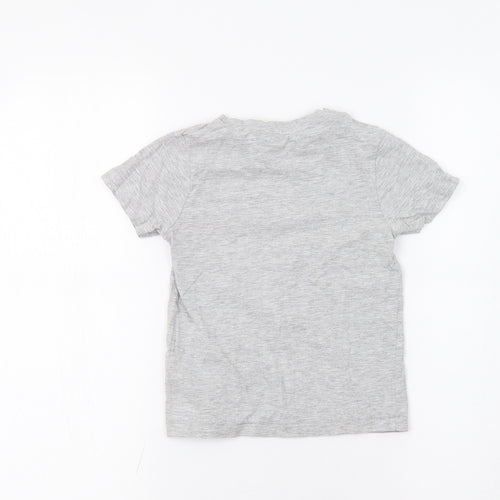 M&S Girls Grey   Basic Polo Size 3-4 Years
