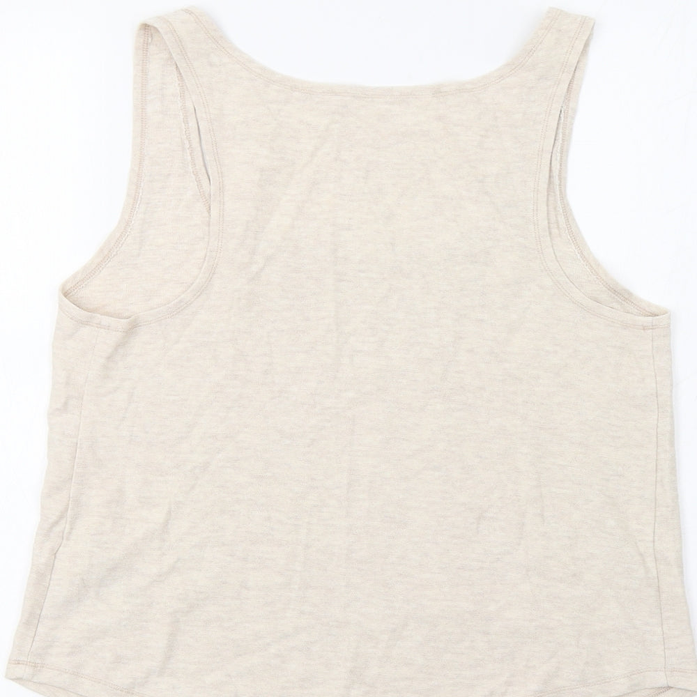 M&S Womens Beige   Top Pyjama Top Size 14
