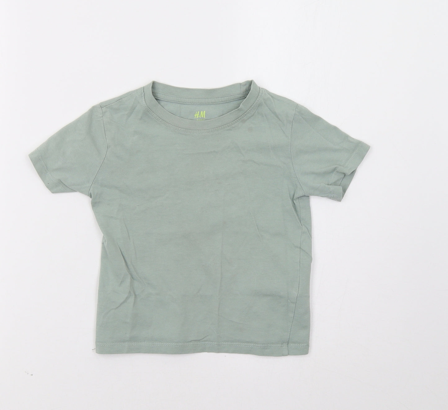 H&M Boys Green   Basic T-Shirt Size 2-3 Years