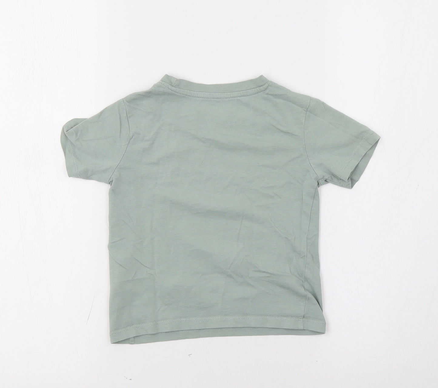 H&M Boys Green   Basic T-Shirt Size 2-3 Years