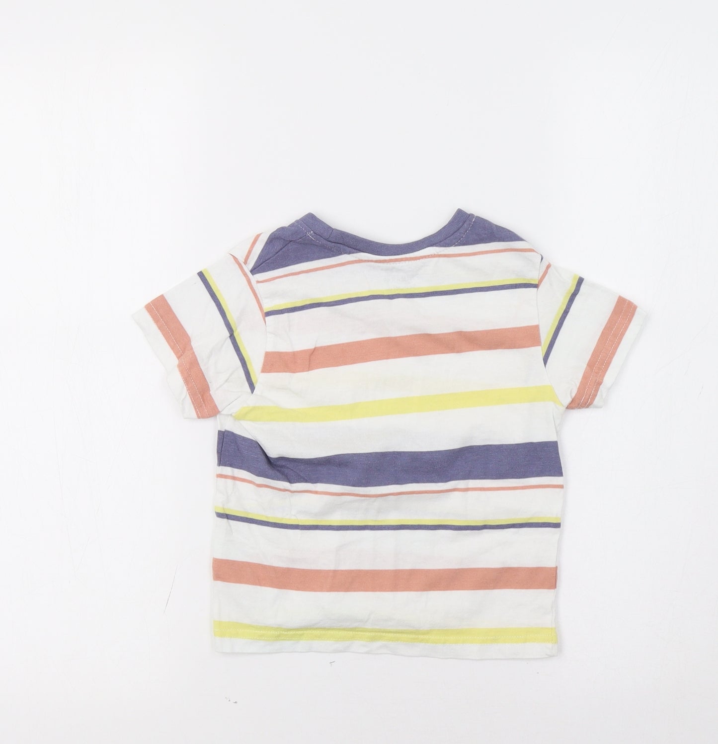 Primark Girls Multicoloured Striped  Basic T-Shirt Size 3-4 Years