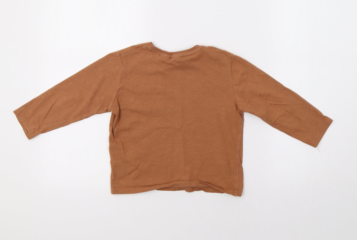 Zara Boys Brown   Basic T-Shirt Size 3-4 Years