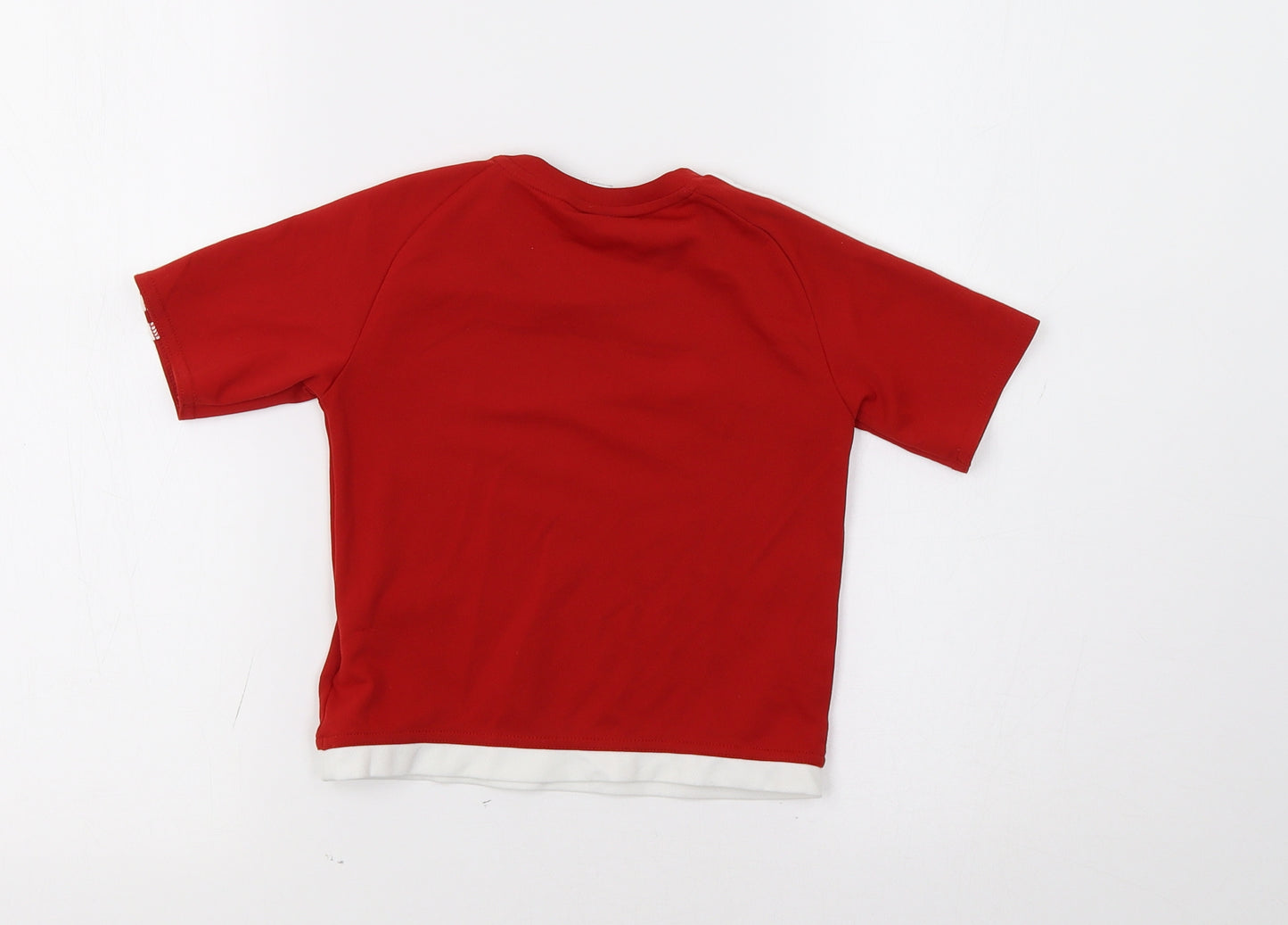 adidas Boys Red   Basic T-Shirt Size 3-4 Years