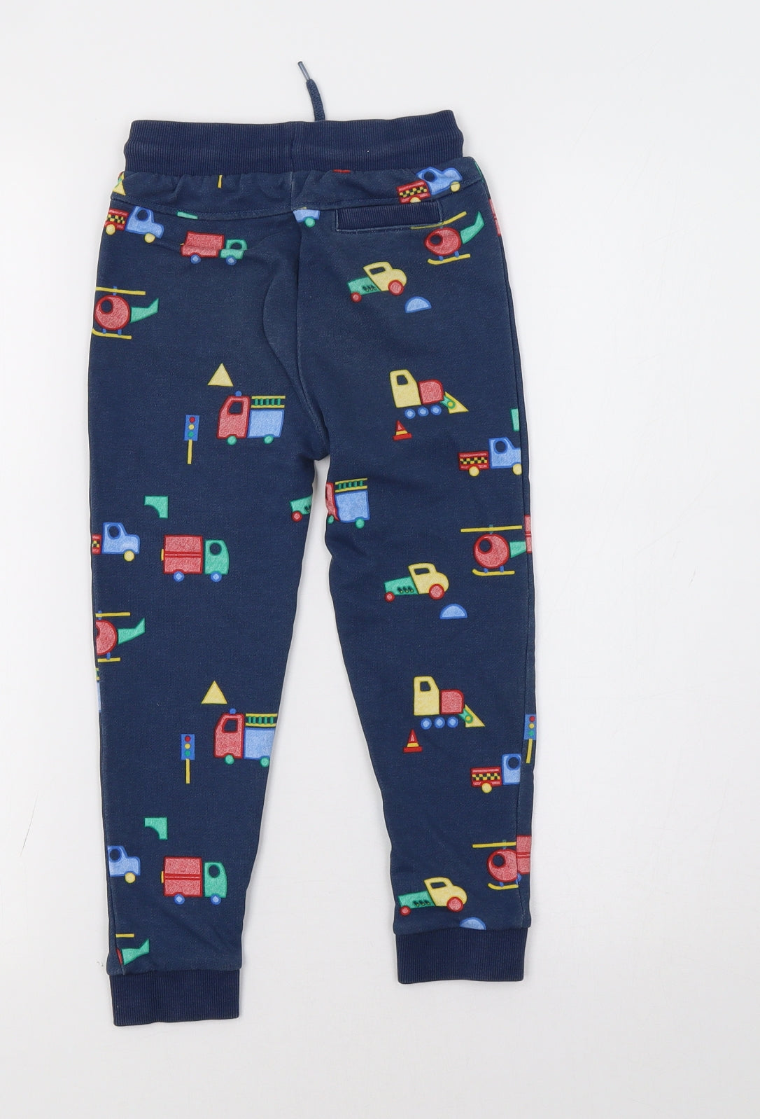 TU Boys Blue Geometric  Jogger Trousers Size 4-5 Years - Truck