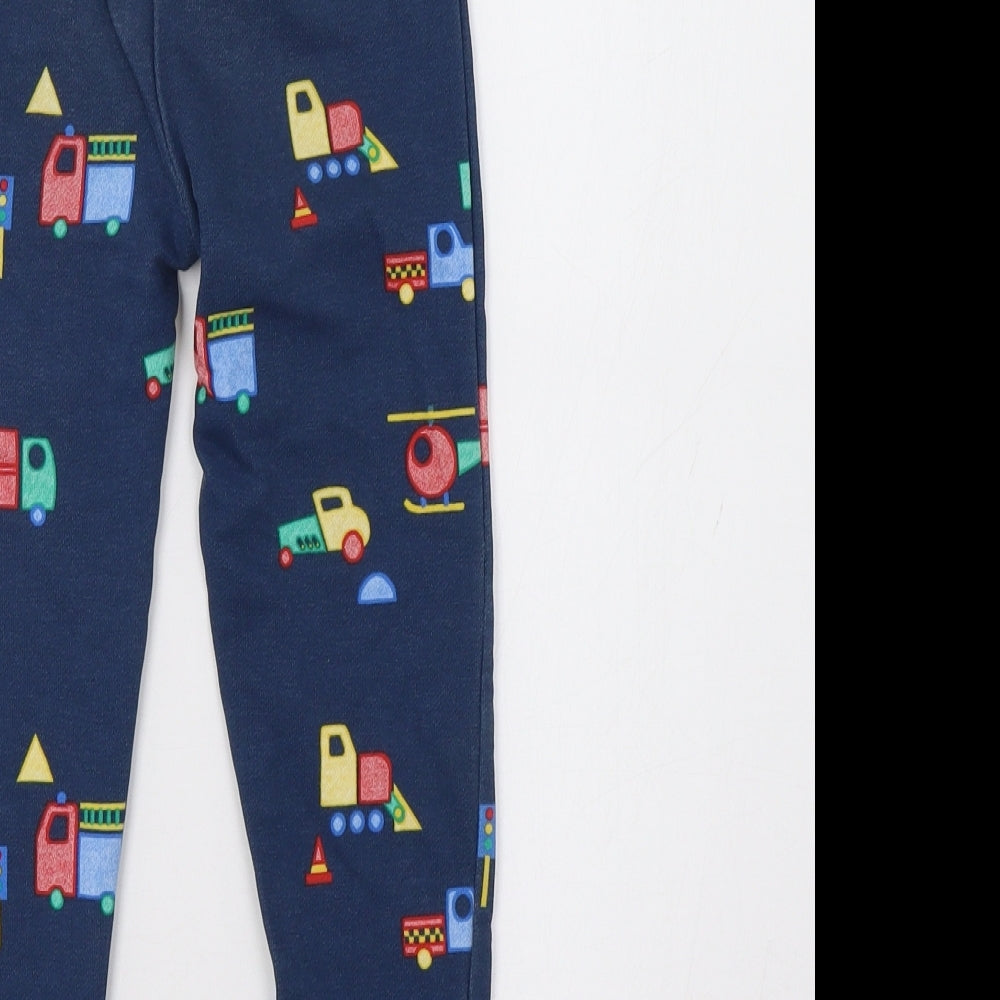 TU Boys Blue Geometric  Jogger Trousers Size 4-5 Years - Truck