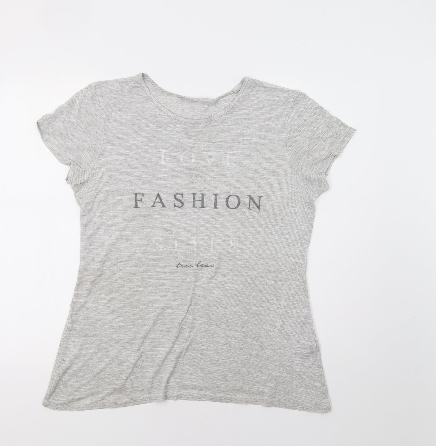 Matalan Womens Grey   Basic T-Shirt Size 12  - Love Fashion