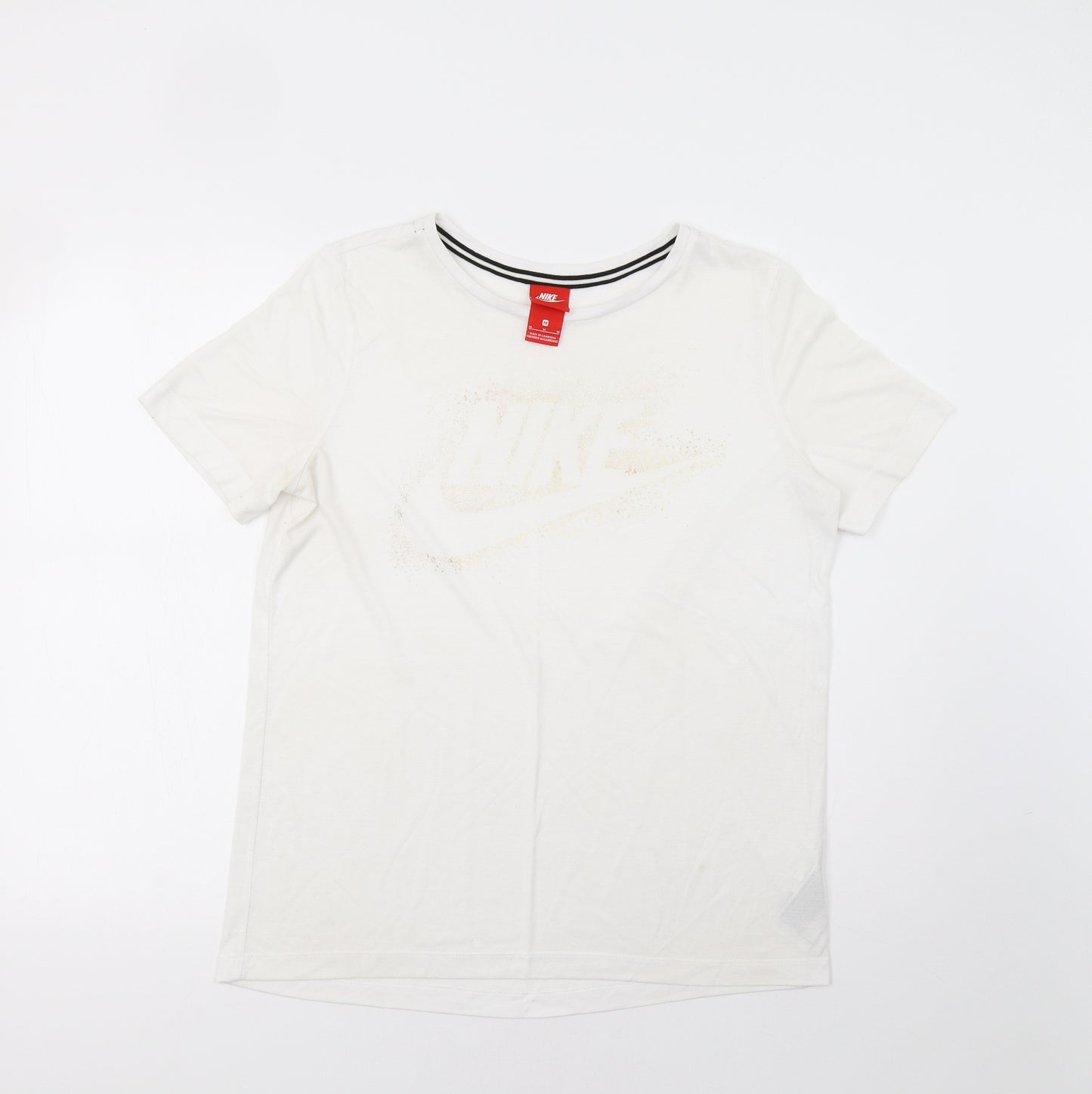 Nike Womens White   Jersey T-Shirt Size M