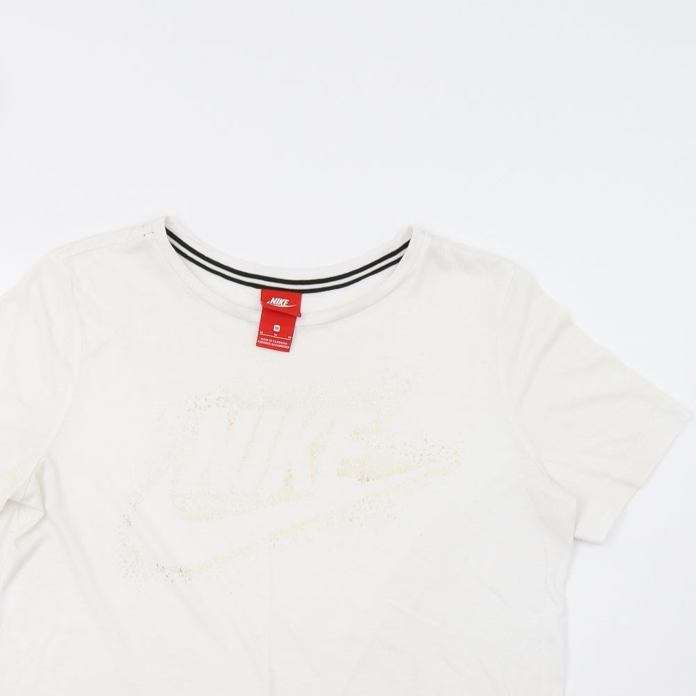 Nike Womens White   Jersey T-Shirt Size M