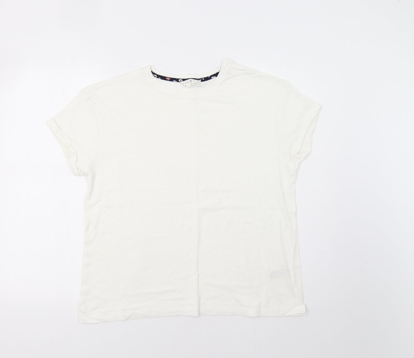 M&S Womens White   Basic T-Shirt Size M