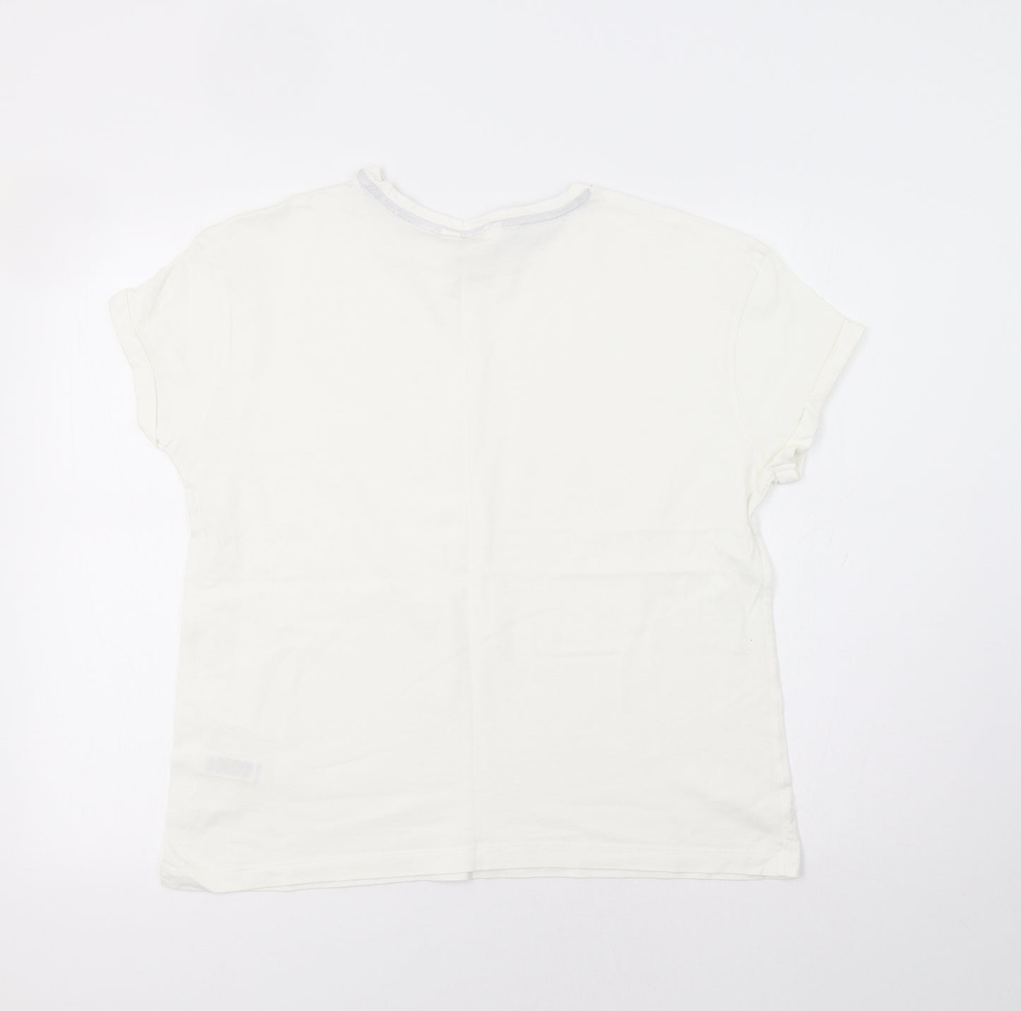 M&S Womens White   Basic T-Shirt Size M