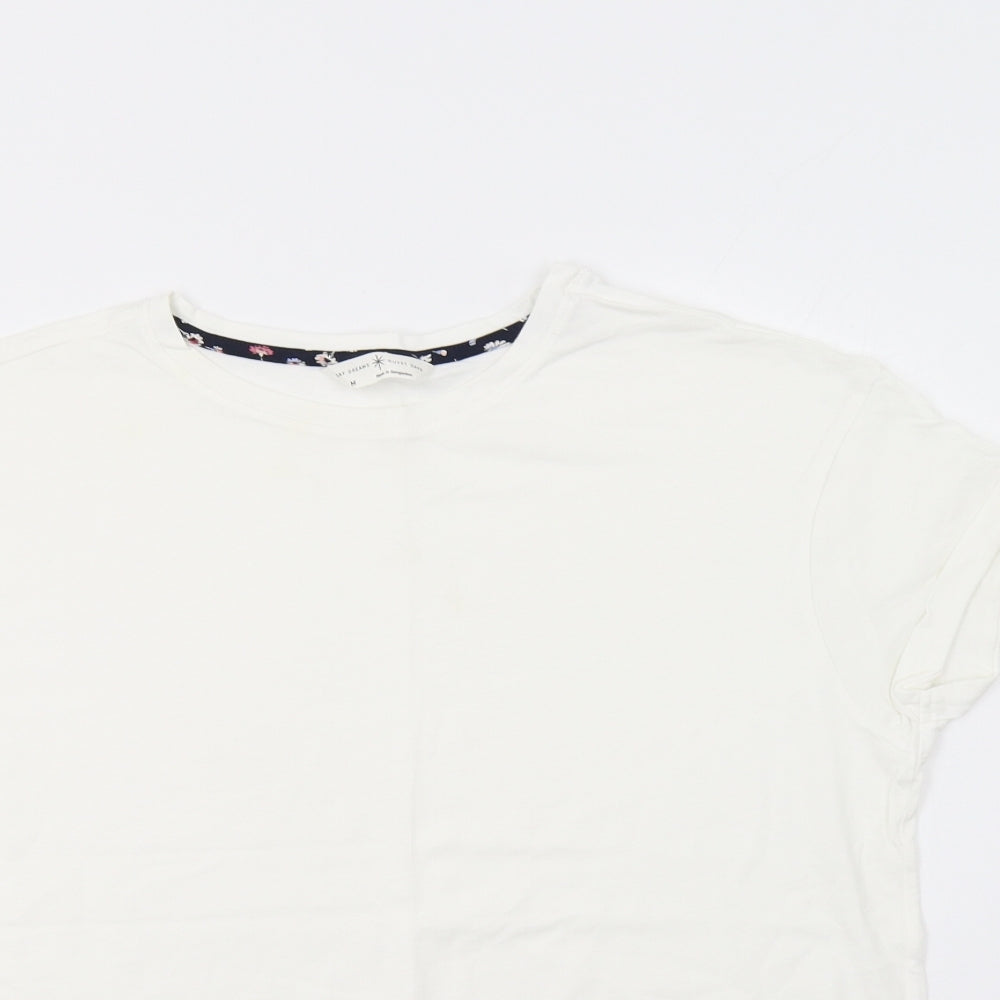 M&S Womens White   Basic T-Shirt Size M