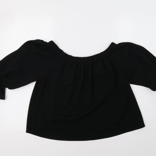 Glamour Babe Womens Black   Basic Blouse Size M