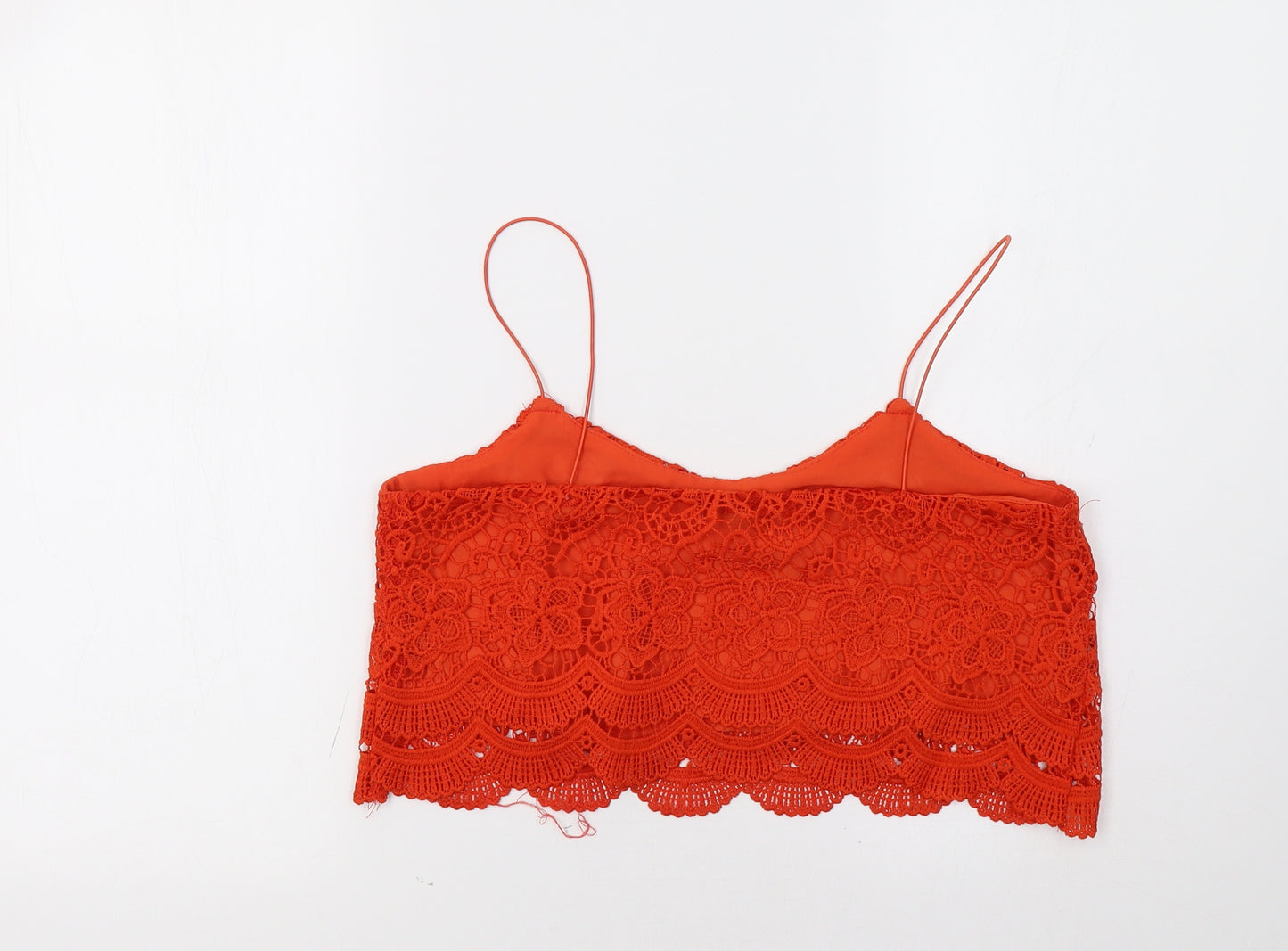 Diffuse Womens Red Floral  Cropped Tank Size 12