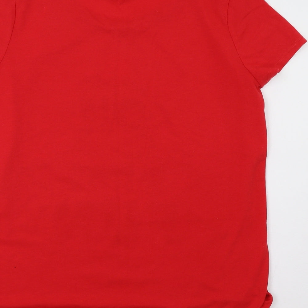 F&F Womens Red   Basic T-Shirt Size 14  - Christmas Top