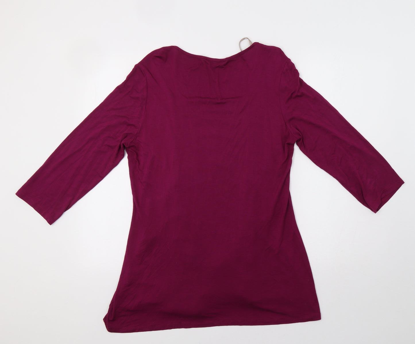 Soon Womens Purple Paisley  Tunic Blouse Size 16