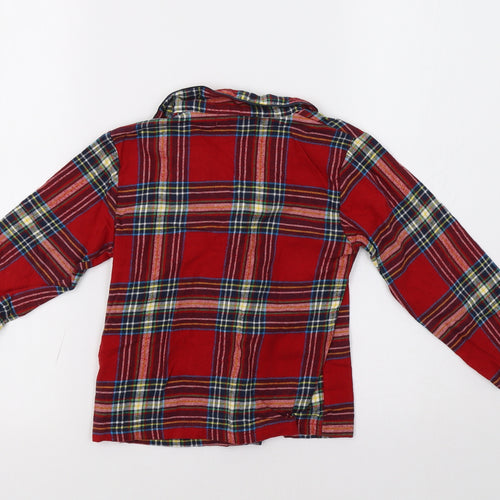 PJ Collection Girls Red Check  Top Pyjama Top Size 3-4 Years