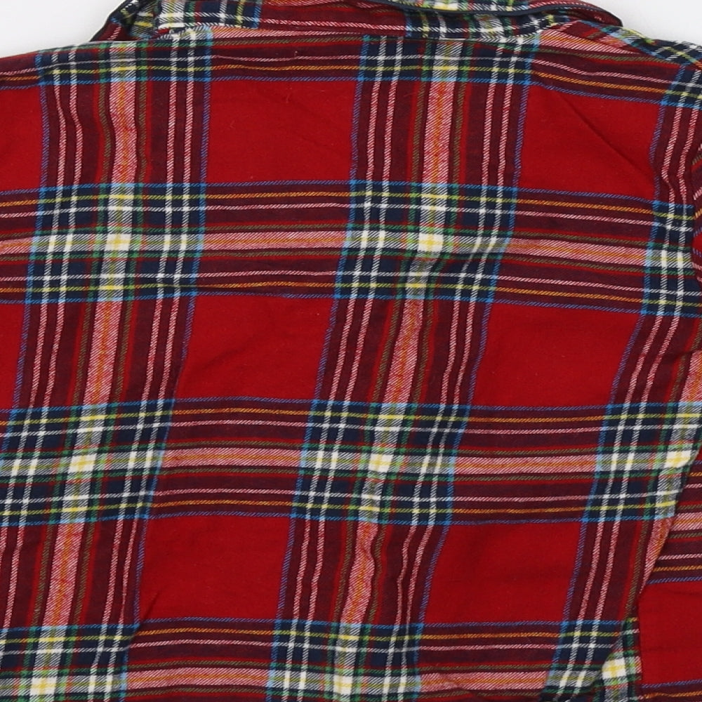 PJ Collection Girls Red Check  Top Pyjama Top Size 3-4 Years