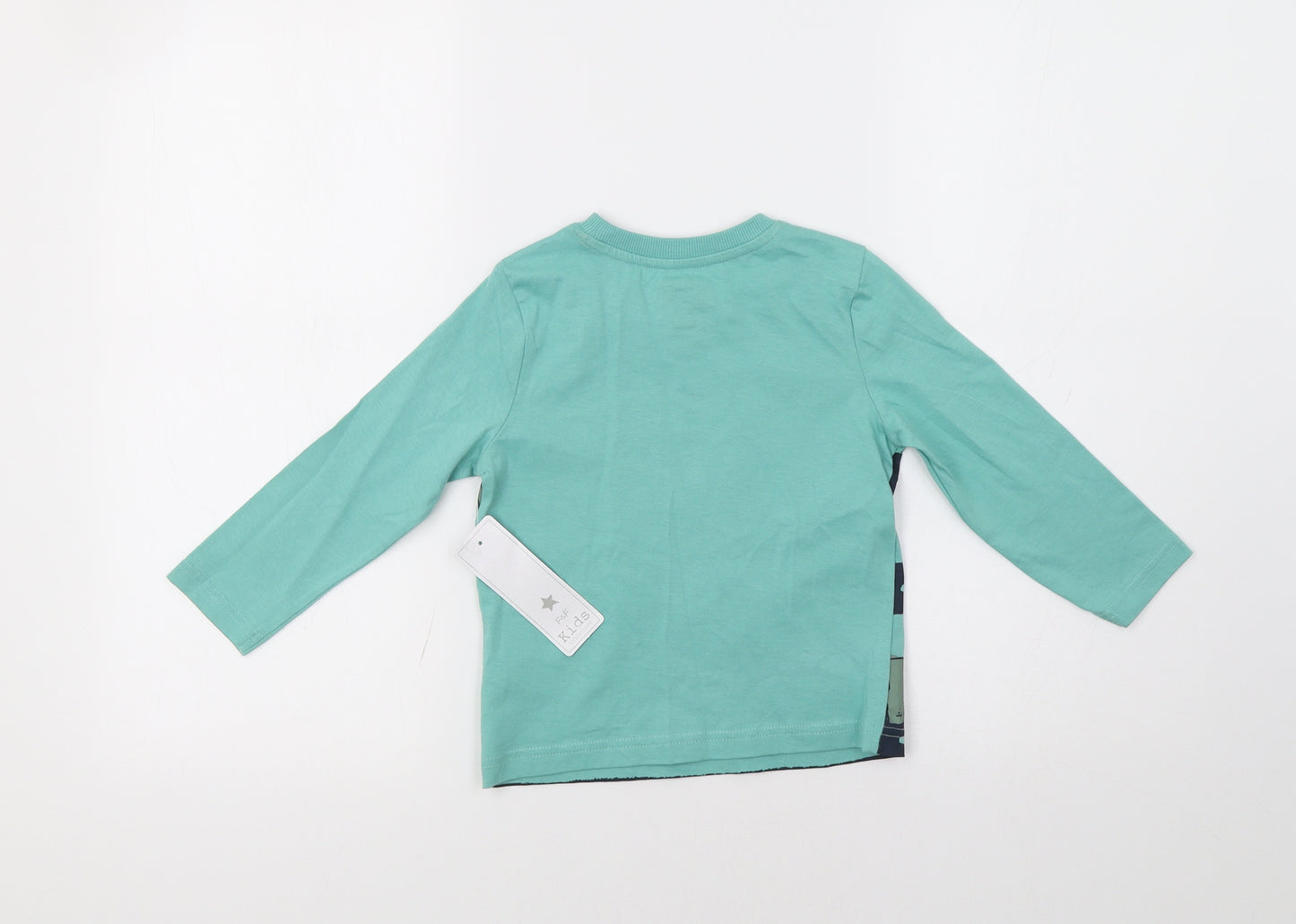 F&F Boys Green   Basic T-Shirt Size 3-4 Years  - Trucks