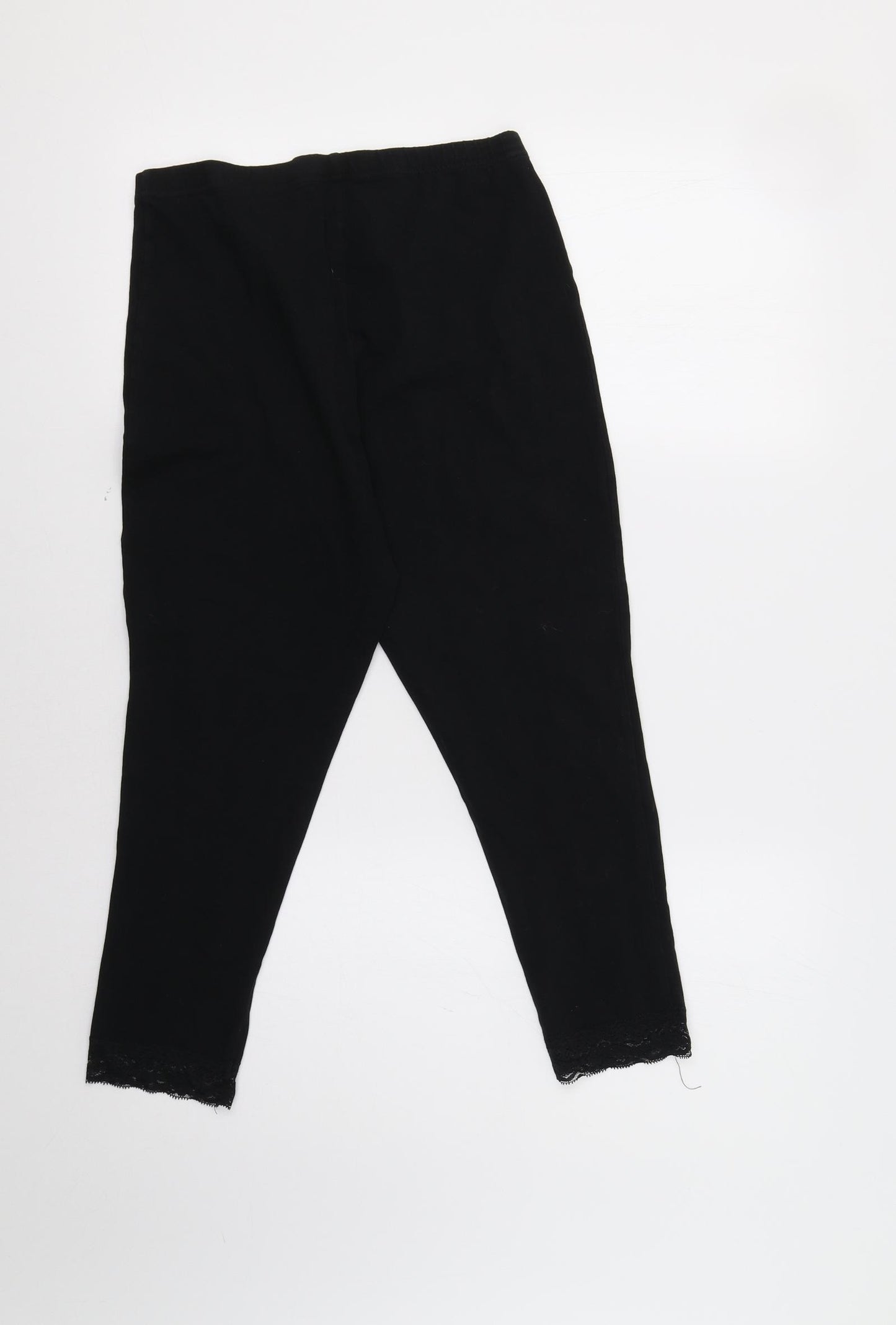 George Womens Black   Jegging Leggings Size 14 L21 in - Lace Detail