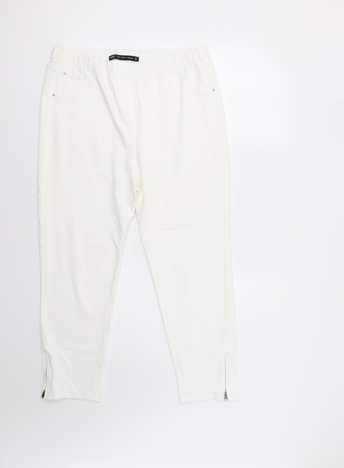 NEXT Womens White   Jegging Jeans Size 16 L25 in