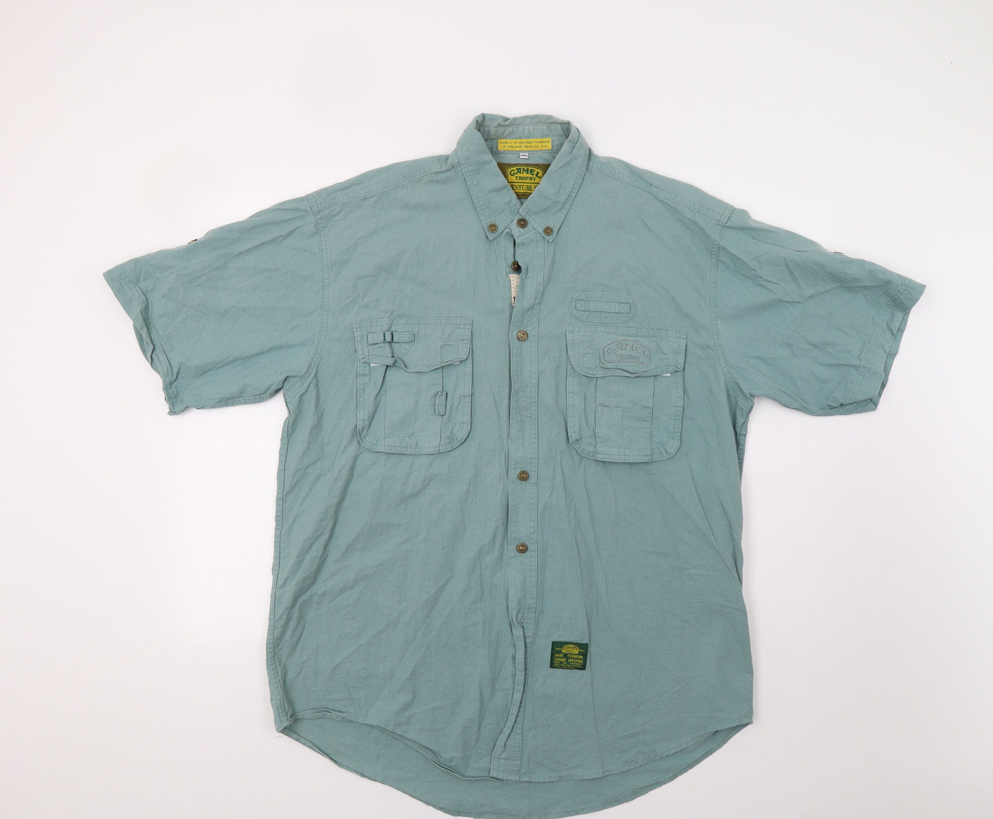 Camel Trophy Mens Green    Button-Up Size XL