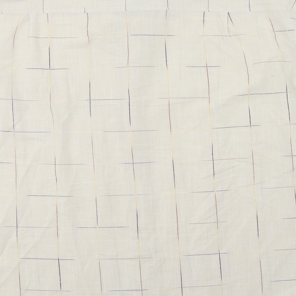 Jupiter Mens Beige Check   Button-Up Size L