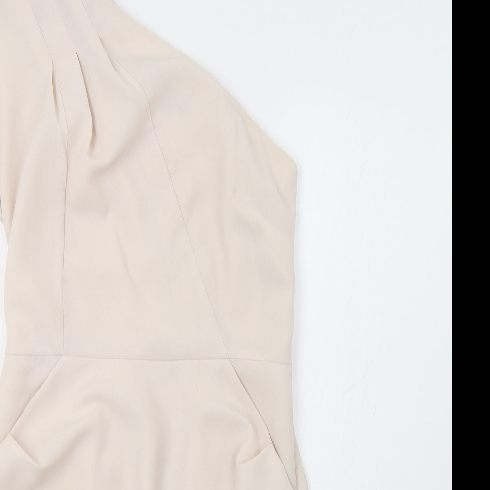 Warehouse Womens Beige   Bodycon  Size 12