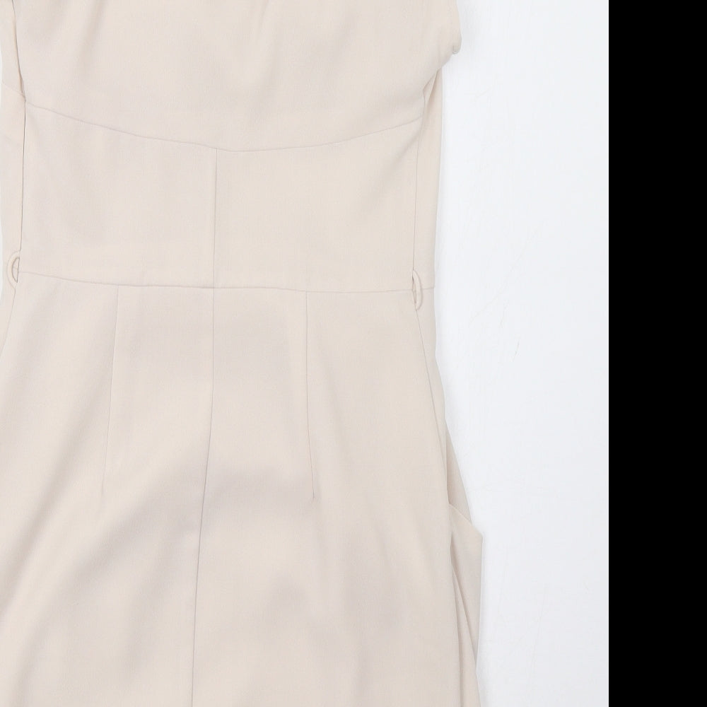 Warehouse Womens Beige   Bodycon  Size 12