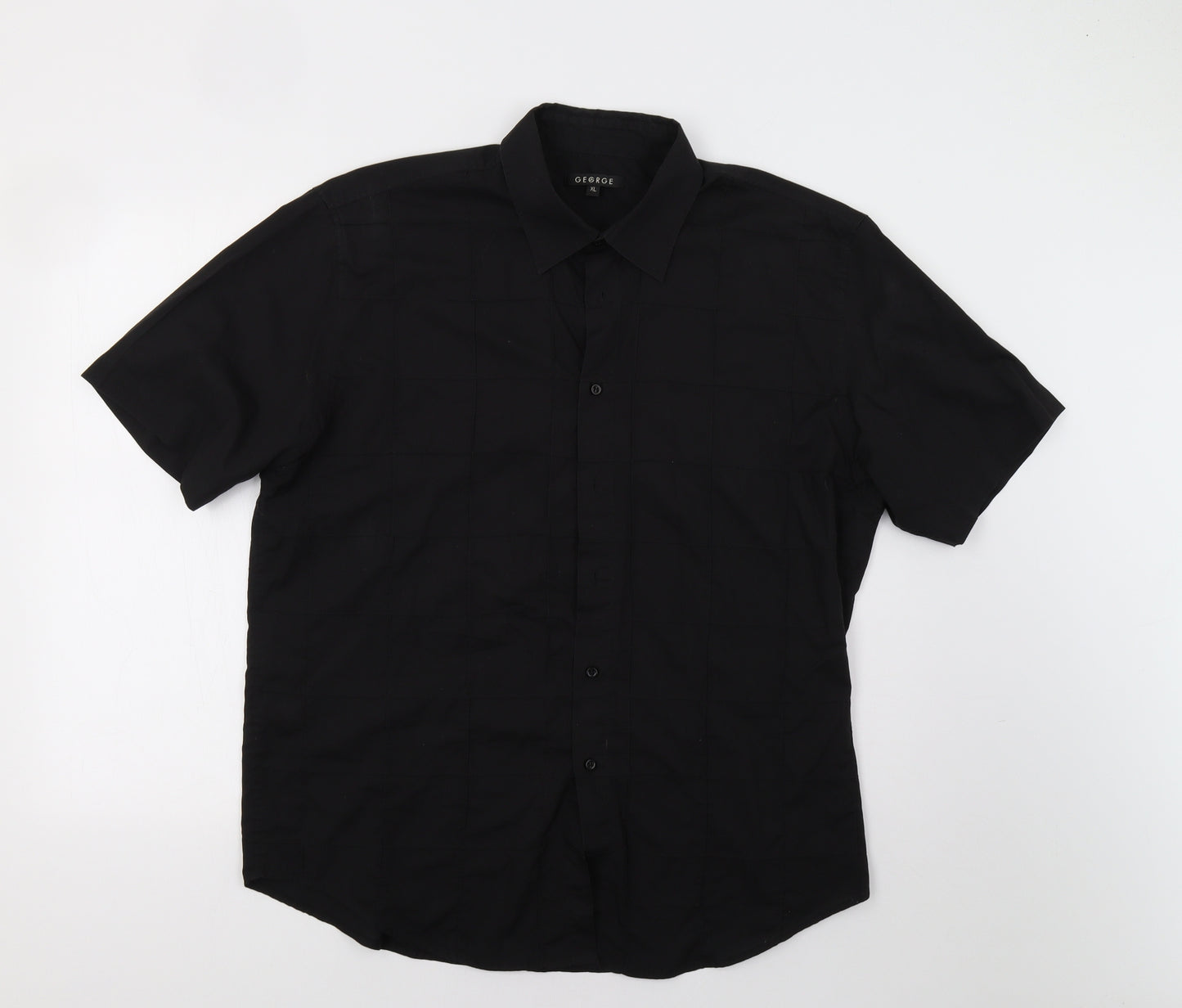 George Mens Black    Button-Up Size XL