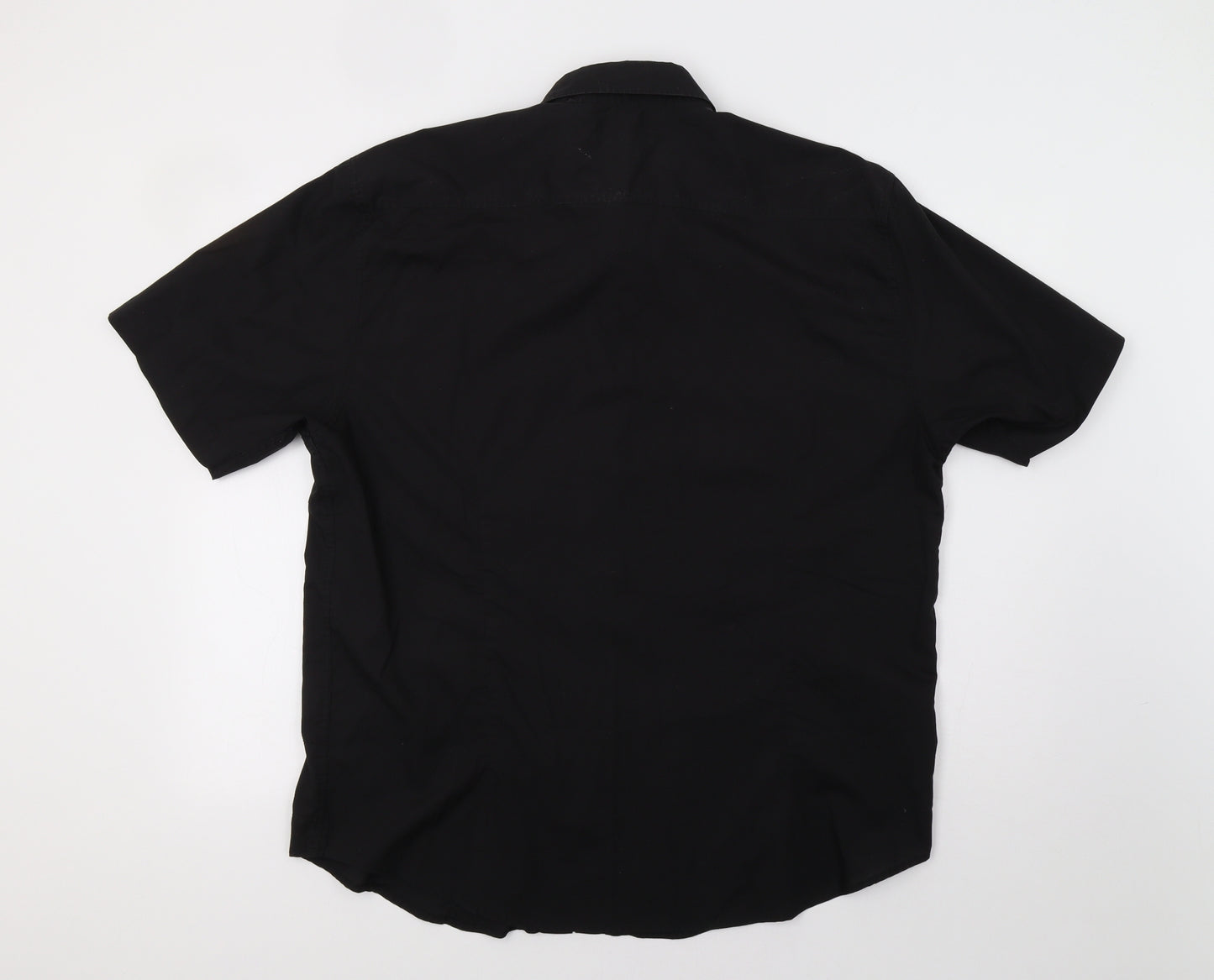 George Mens Black    Button-Up Size XL