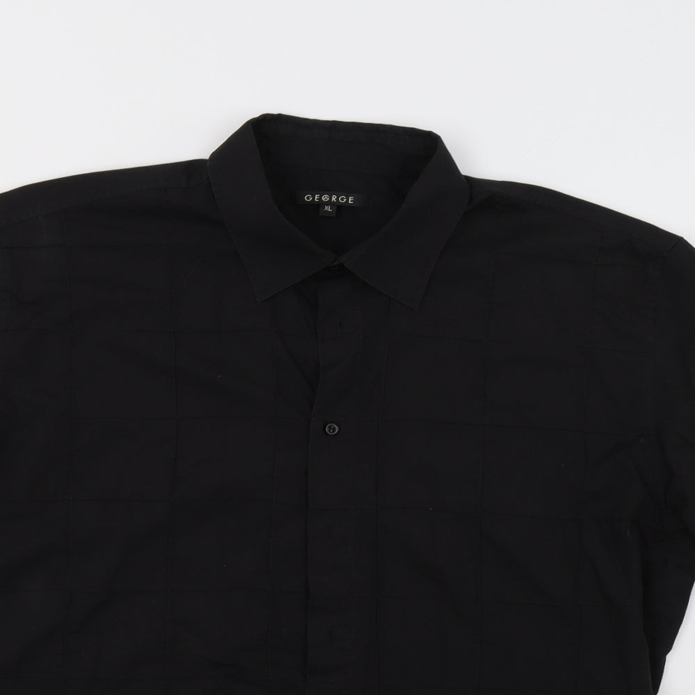 George Mens Black    Button-Up Size XL