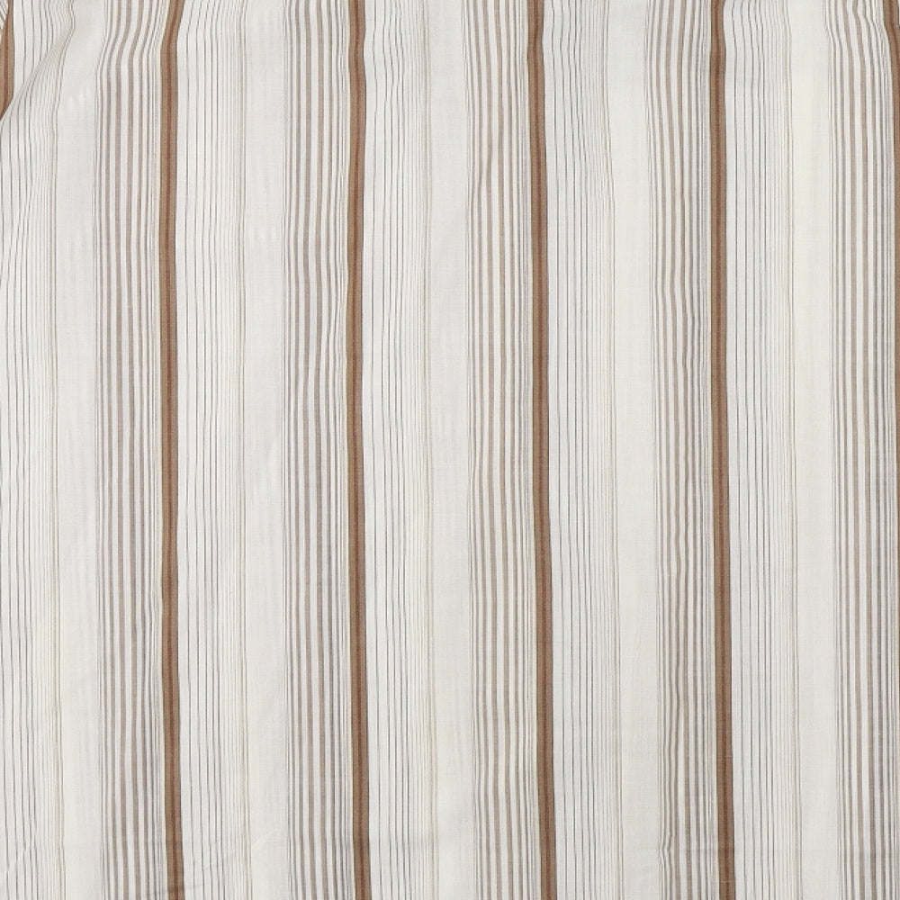Barry Disley Mens Beige Striped   Dress Shirt Size 17