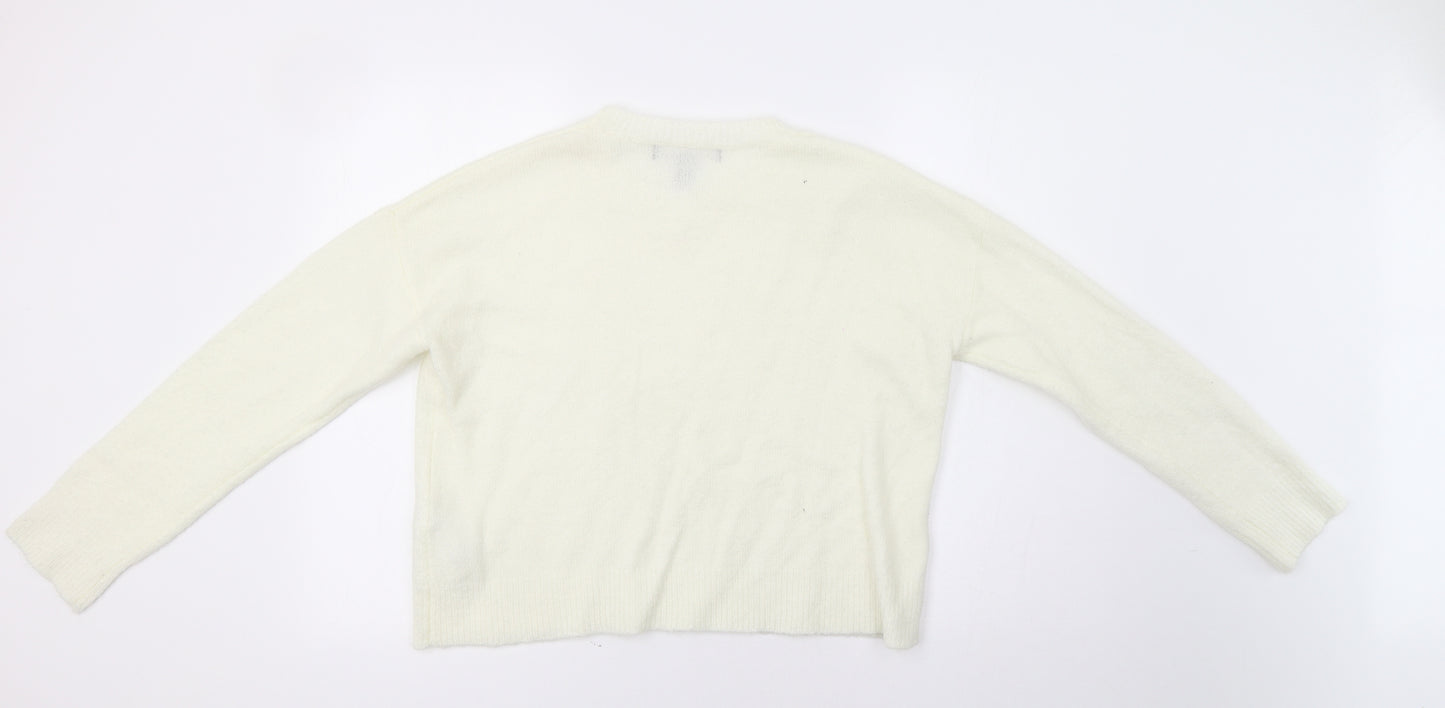 FOREVER 21 Womens Ivory   Pullover Jumper Size S