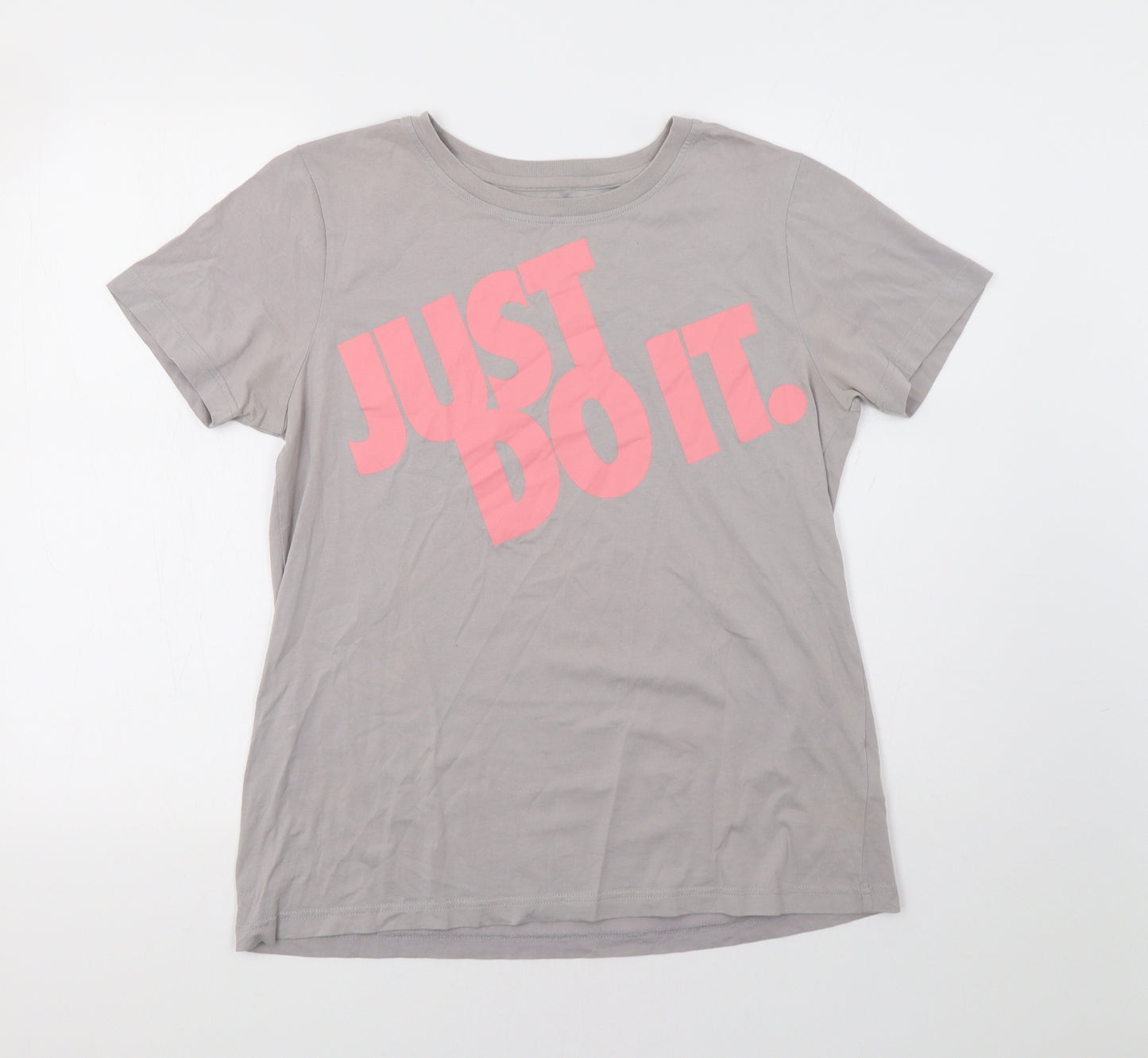Nike Womens Grey   Basic T-Shirt Size M  - Just Do It