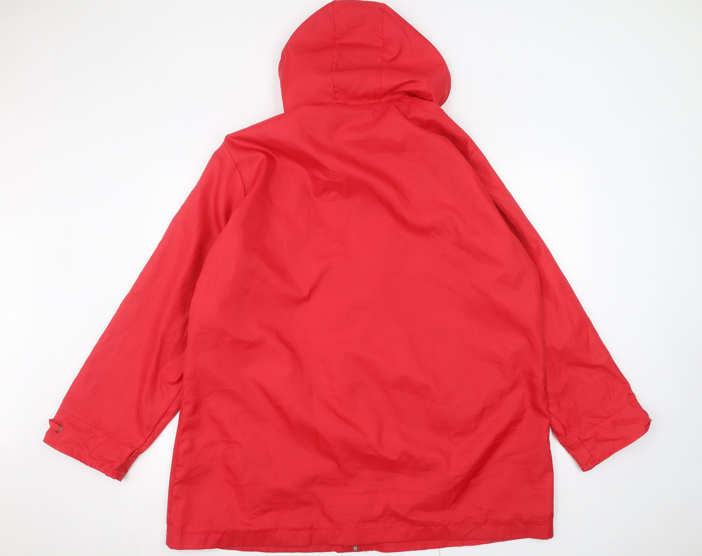 Preworn Womens Red   Rain Coat Coat Size 22