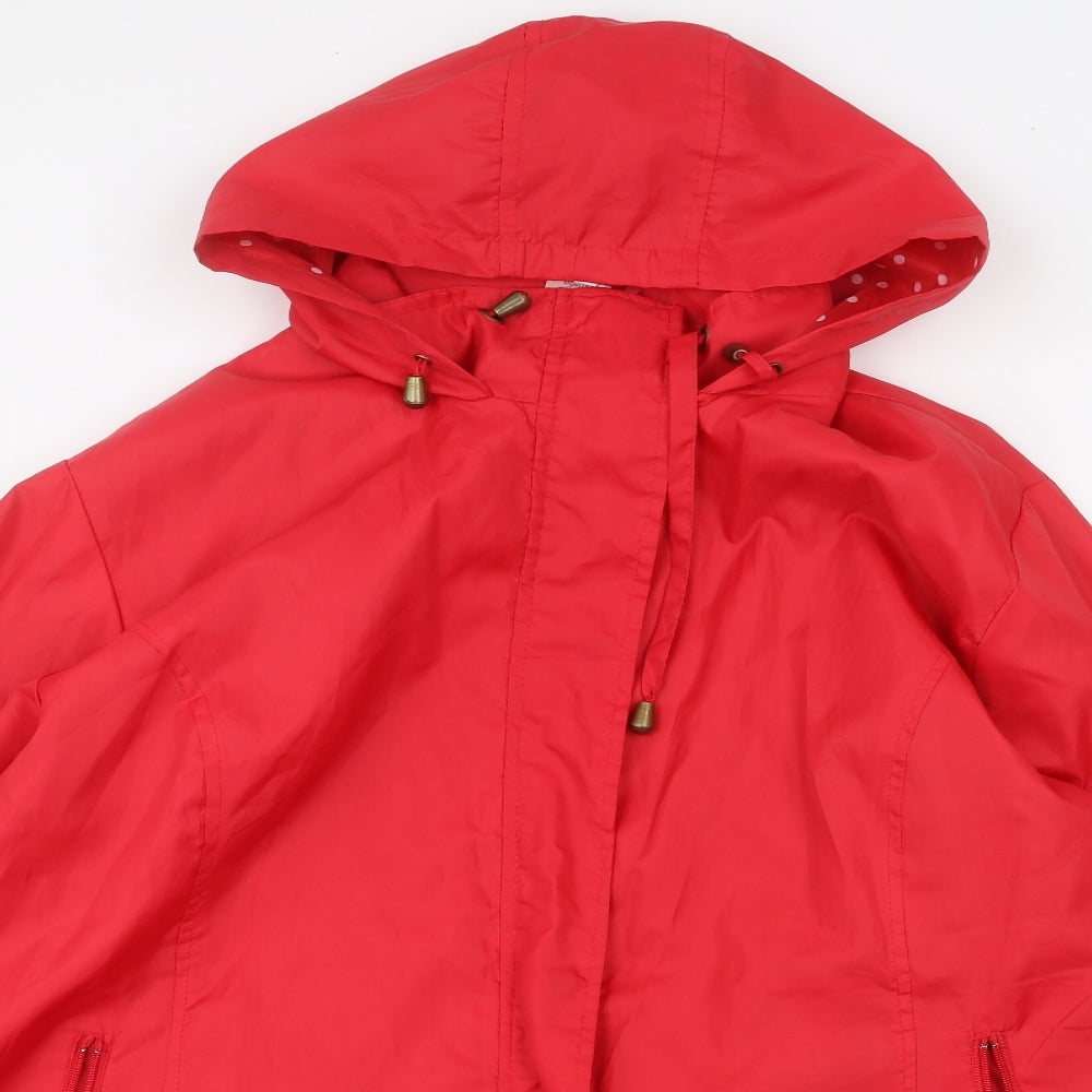 Preworn Womens Red   Rain Coat Coat Size 22