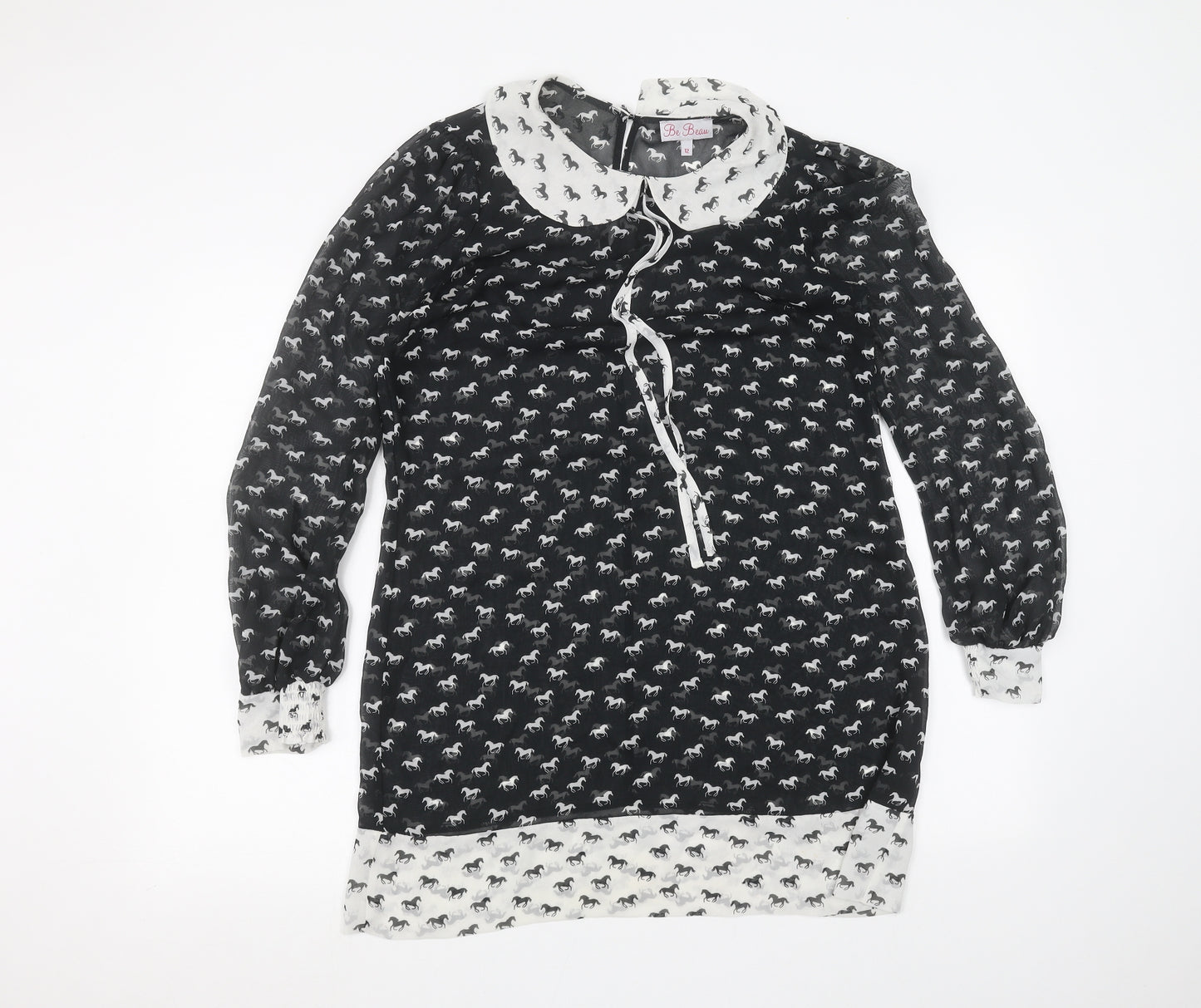 Be beau Womens Black   Basic Blouse Size 12
