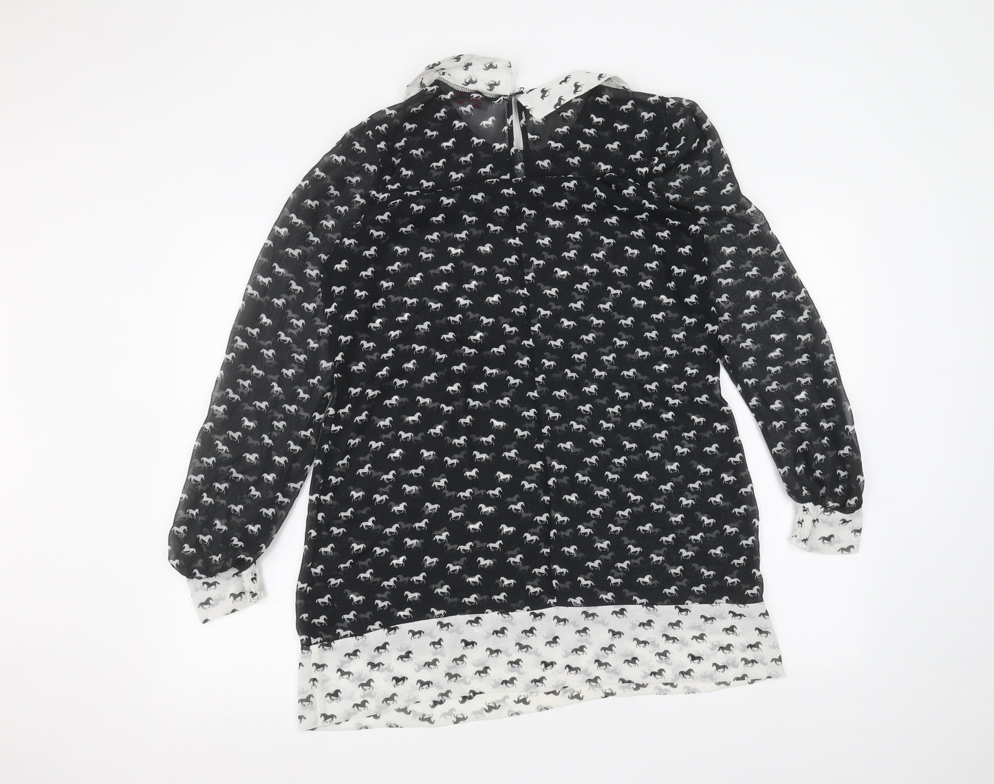 Be beau Womens Black   Basic Blouse Size 12