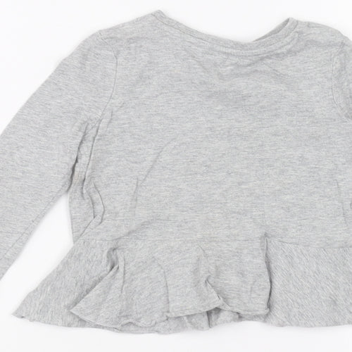 Very Girls Grey   Basic T-Shirt Size 2-3 Years